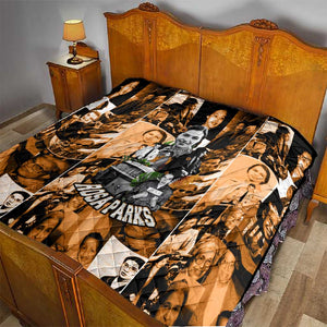 Rosa Parks Quilt Sepia Collage Design Civil Rights Icon I Believe There Is Only One Race Quote - African Pride