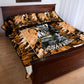 Rosa Parks Quilt Bed Set Sepia Collage Design Civil Rights Icon I Believe There Is Only One Race Quote - African Pride