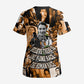 Rosa Parks Scrub Top Sepia Collage Design Civil Rights Icon I Believe There Is Only One Race Quote - African Pride