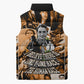 Rosa Parks Sleeveless Puffer Jacket Sepia Collage Design Civil Rights Icon I Believe There Is Only One Race Quote - African Pride