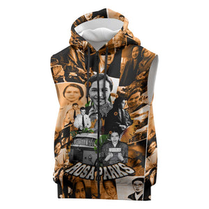 Rosa Parks Sleeveless Zip Hoodie Sepia Collage Design Civil Rights Icon I Believe There Is Only One Race Quote - African Pride