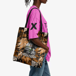 Rosa Parks Tote Bag Sepia Collage Design Civil Rights Icon I Believe There Is Only One Race Quote - African Pride