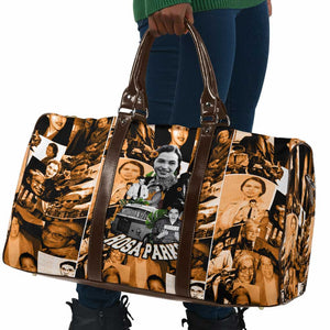 Rosa Parks Travel Bag Sepia Collage Design Civil Rights Icon I Believe There Is Only One Race Quote - African Pride