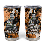 Rosa Parks Tumbler Cup Sepia Collage Design Civil Rights Icon I Believe There Is Only One Race Quote - African Pride