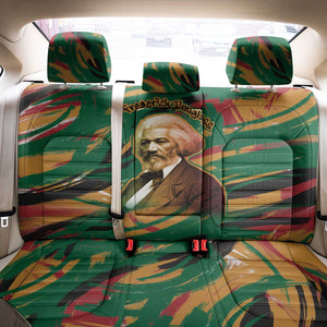 Frederick Douglass Back Car Seat Cover Green Abstract Design Civil Rights Leader Quote on Race and Humanity - African Pride