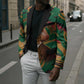 Frederick Douglass Blazer Green Abstract Design Civil Rights Leader Quote on Race and Humanity - African Pride