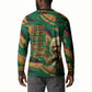 Frederick Douglass Button Sweatshirt Green Abstract Design Civil Rights Leader Quote on Race and Humanity