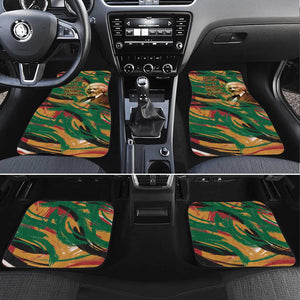 Frederick Douglass Car Mats Green Abstract Design Civil Rights Leader Quote on Race and Humanity - African Pride