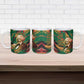 Frederick Douglass Ceramic Mug Green Abstract Design Civil Rights Leader Quote on Race and Humanity - African Pride