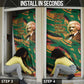 Frederick Douglass Door Cover Green Abstract Design Civil Rights Leader Quote on Race and Humanity - African Pride