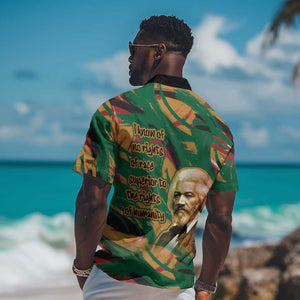 Frederick Douglass Hawaiian Shirt Green Abstract Design Civil Rights Leader Quote on Race and Humanity TS04