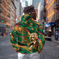 Frederick Douglass Hoodie Green Abstract Design Civil Rights Leader Quote on Race and Humanity - African Pride