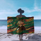 Frederick Douglass Sarong Green Abstract Design Civil Rights Leader Quote on Race and Humanity - African Pride