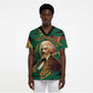 Frederick Douglass Scrub Top Green Abstract Design Civil Rights Leader Quote on Race and Humanity - African Pride