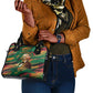 Frederick Douglass Shoulder Handbag Green Abstract Design Civil Rights Leader Quote on Race and Humanity - African Pride