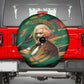 Frederick Douglass Spare Tire Cover Green Abstract Design Civil Rights Leader Quote on Race and Humanity - African Pride