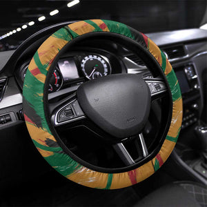 Frederick Douglass Steering Wheel Cover Green Abstract Design Civil Rights Leader Quote on Race and Humanity - African Pride