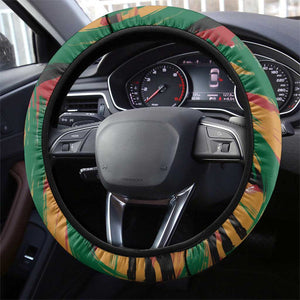 Frederick Douglass Steering Wheel Cover Green Abstract Design Civil Rights Leader Quote on Race and Humanity - African Pride