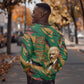 Frederick Douglass Sweatshirt Green Abstract Design Civil Rights Leader Quote on Race and Humanity - African Pride