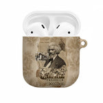 Frederick Douglass AirPods Case Sepia Newspaper Collage Civil Rights March Historic Quote Design - African Pride
