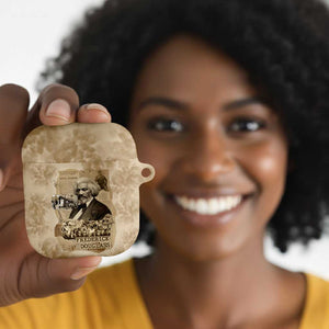 Frederick Douglass AirPods Case Sepia Newspaper Collage Civil Rights March Historic Quote Design - African Pride