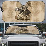 Frederick Douglass Auto Sun Shade Sepia Newspaper Collage Civil Rights March Historic Quote Design - African Pride