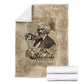 Frederick Douglass Blanket Sepia Newspaper Collage Civil Rights March Historic Quote Design - African Pride