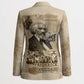 Frederick Douglass Blazer Sepia Newspaper Collage Civil Rights March Historic Quote Design - African Pride