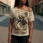 Frederick Douglass Cross Shoulder Shirt Sepia Newspaper Collage Civil Rights March Historic Quote Design - African Pride