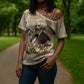 Frederick Douglass Cross Shoulder Shirt Sepia Newspaper Collage Civil Rights March Historic Quote Design - African Pride