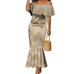 Frederick Douglass Mermaid Dress Sepia Newspaper Collage Civil Rights March Historic Quote Design TS04