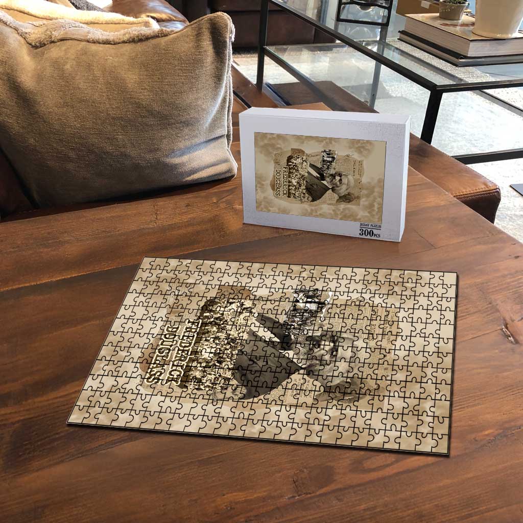 Frederick Douglass Puzzle Sepia Newspaper Collage Civil Rights March Historic Quote Design - African Pride