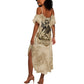 Frederick Douglass Summer Maxi Dress Sepia Newspaper Collage Civil Rights March Historic Quote Design TS04