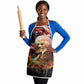 Frederick Douglass Apron American Flag Background Powerful Quote Build Strong Children Civil Rights Tribute - African Pride