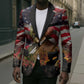 Frederick Douglass Blazer American Flag Background Powerful Quote Build Strong Children Civil Rights Tribute - African Pride