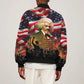 Frederick Douglass Bomber Jacket American Flag Background Powerful Quote Build Strong Children Civil Rights Tribute - African Pride