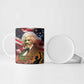 Frederick Douglass Ceramic Mug American Flag Background Powerful Quote Build Strong Children Civil Rights Tribute - African Pride