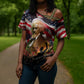 Frederick Douglass Cross Shoulder Shirt American Flag Background Powerful Quote Build Strong Children Civil Rights Tribute - African Pride