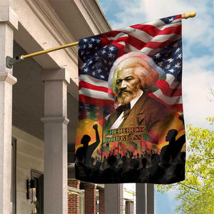 Frederick Douglass Garden Flag American Flag Background Powerful Quote Build Strong Children Civil Rights Tribute - African Pride