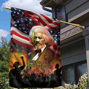 Frederick Douglass Garden Flag American Flag Background Powerful Quote Build Strong Children Civil Rights Tribute - African Pride