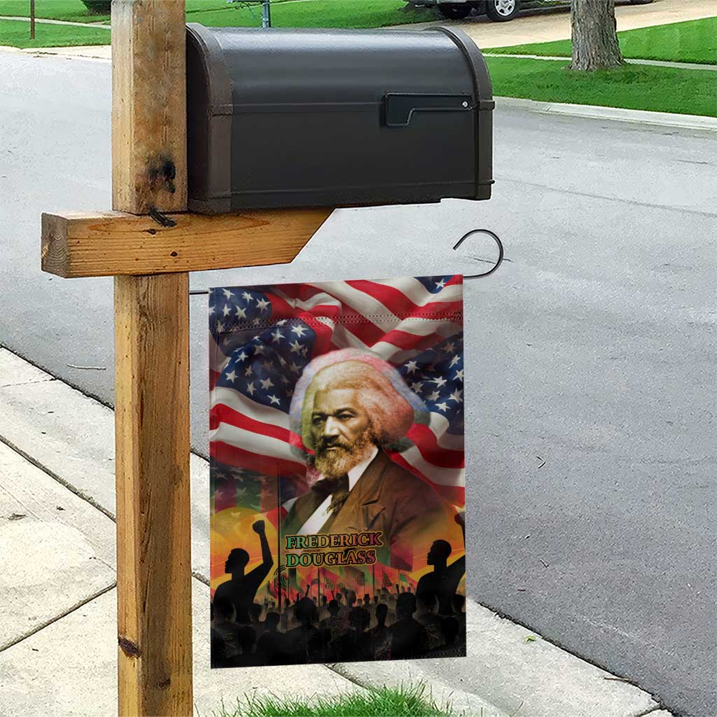 Frederick Douglass Garden Flag American Flag Background Powerful Quote Build Strong Children Civil Rights Tribute - African Pride