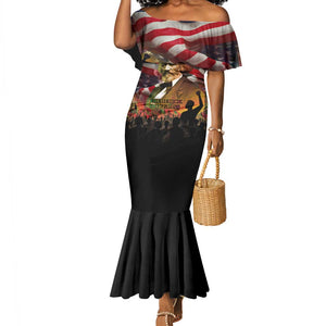 Frederick Douglass Mermaid Dress American Flag Background Powerful Quote Build Strong Children Civil Rights Tribute TS04