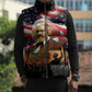 Frederick Douglass Sleeveless Puffer Jacket American Flag Background Powerful Quote Build Strong Children Civil Rights Tribute - African Pride
