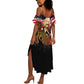 Frederick Douglass Summer Maxi Dress American Flag Background Powerful Quote Build Strong Children Civil Rights Tribute TS04