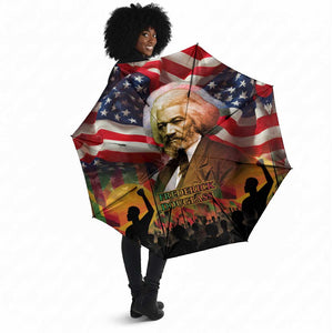 Frederick Douglass Umbrella American Flag Background Powerful Quote Build Strong Children Civil Rights Tribute - African Pride