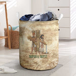 Neper and Nepit Laundry Basket Ancient Harvest and Fertility Design with Sickle and Grain