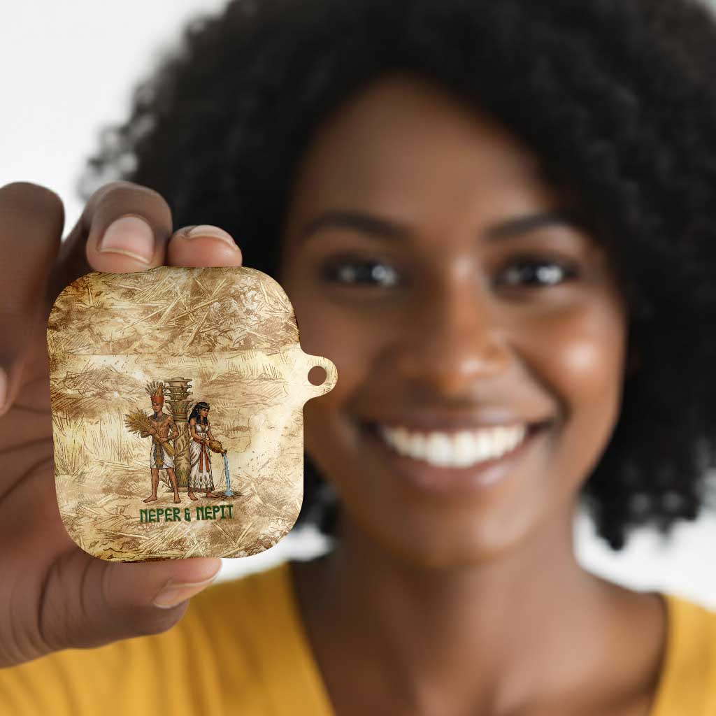 Neper and Nepit AirPods Case Ancient Harvest and Fertility Design with Sickle and Grain