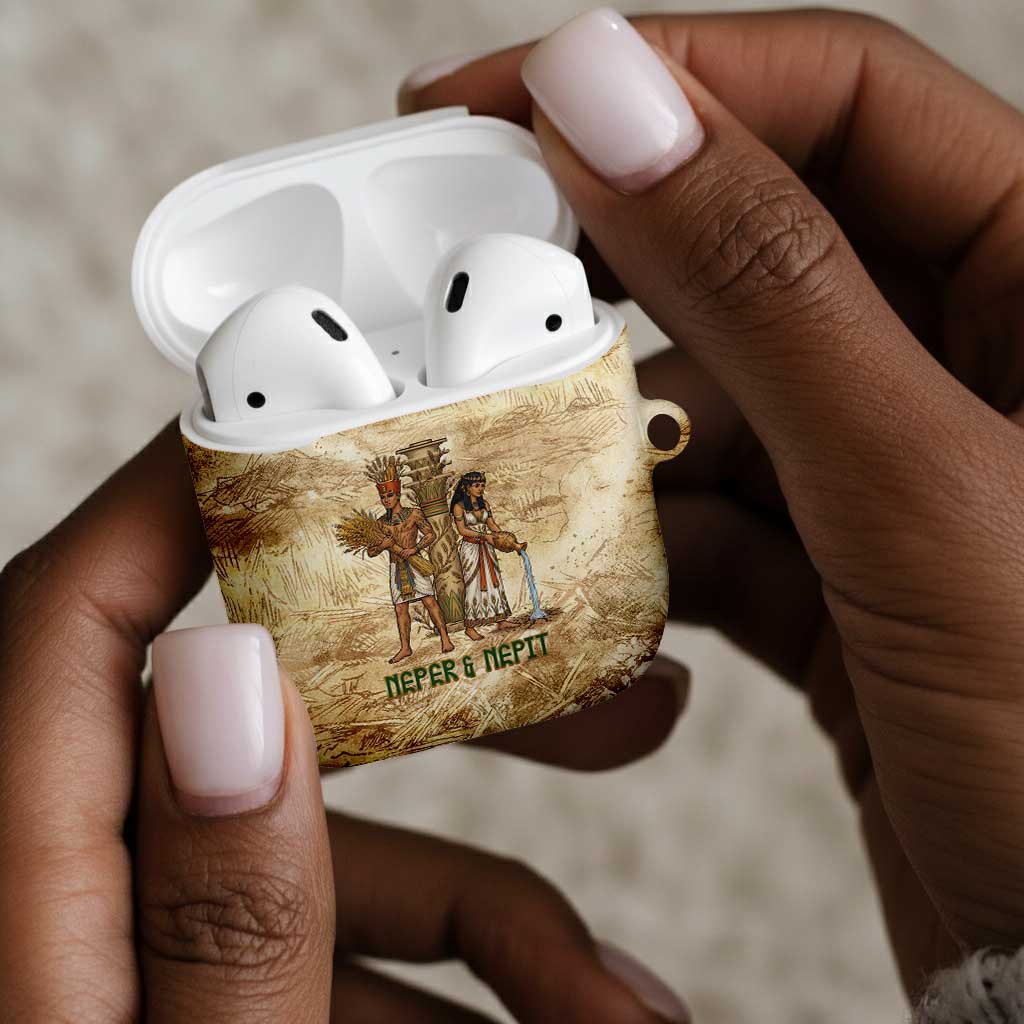 Neper and Nepit AirPods Case Ancient Harvest and Fertility Design with Sickle and Grain