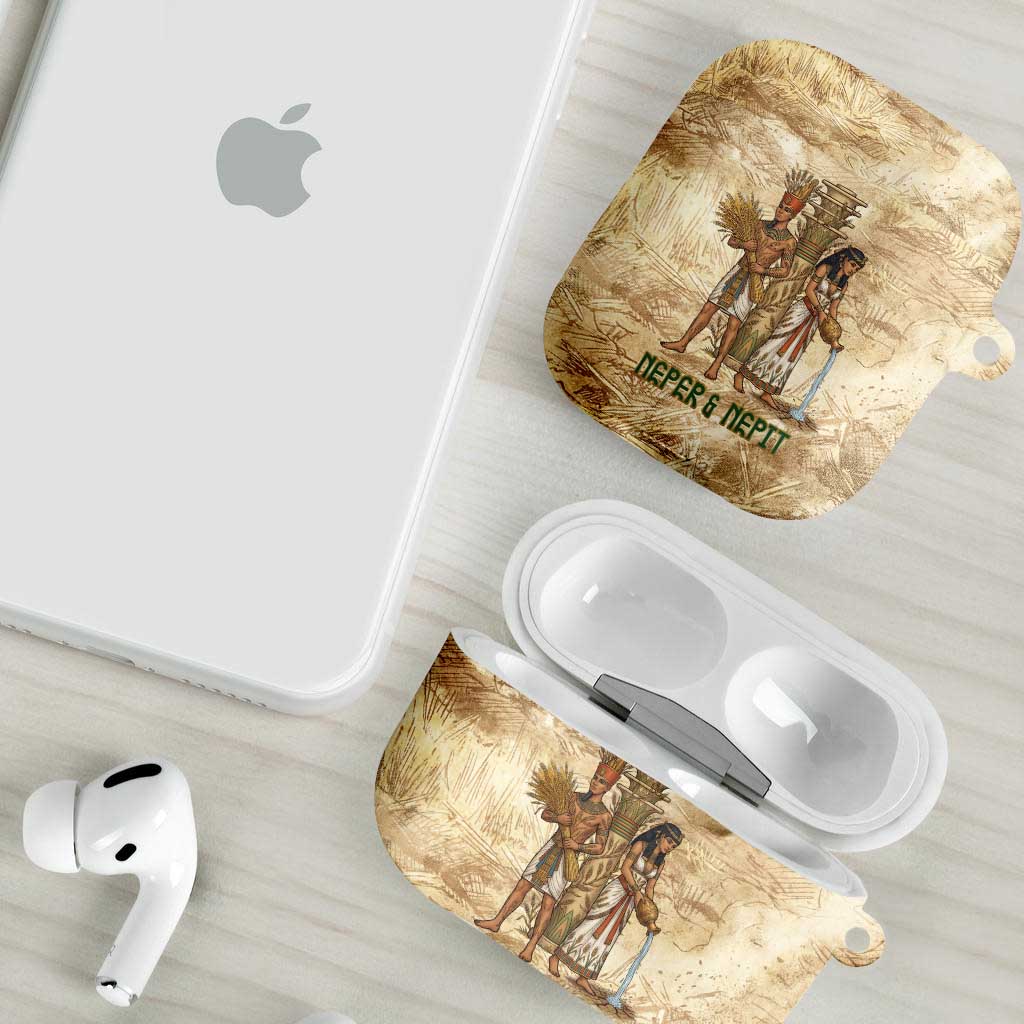 Neper and Nepit AirPods Case Ancient Harvest and Fertility Design with Sickle and Grain
