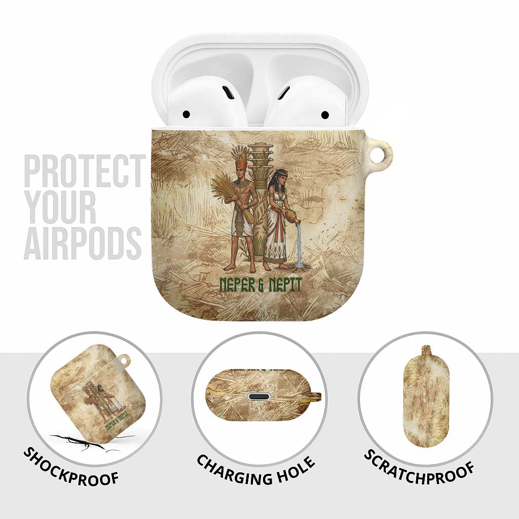 Neper and Nepit AirPods Case Ancient Harvest and Fertility Design with Sickle and Grain